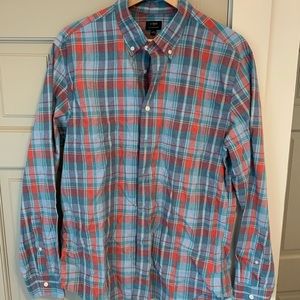 J.Crew heathered cotton button down large
